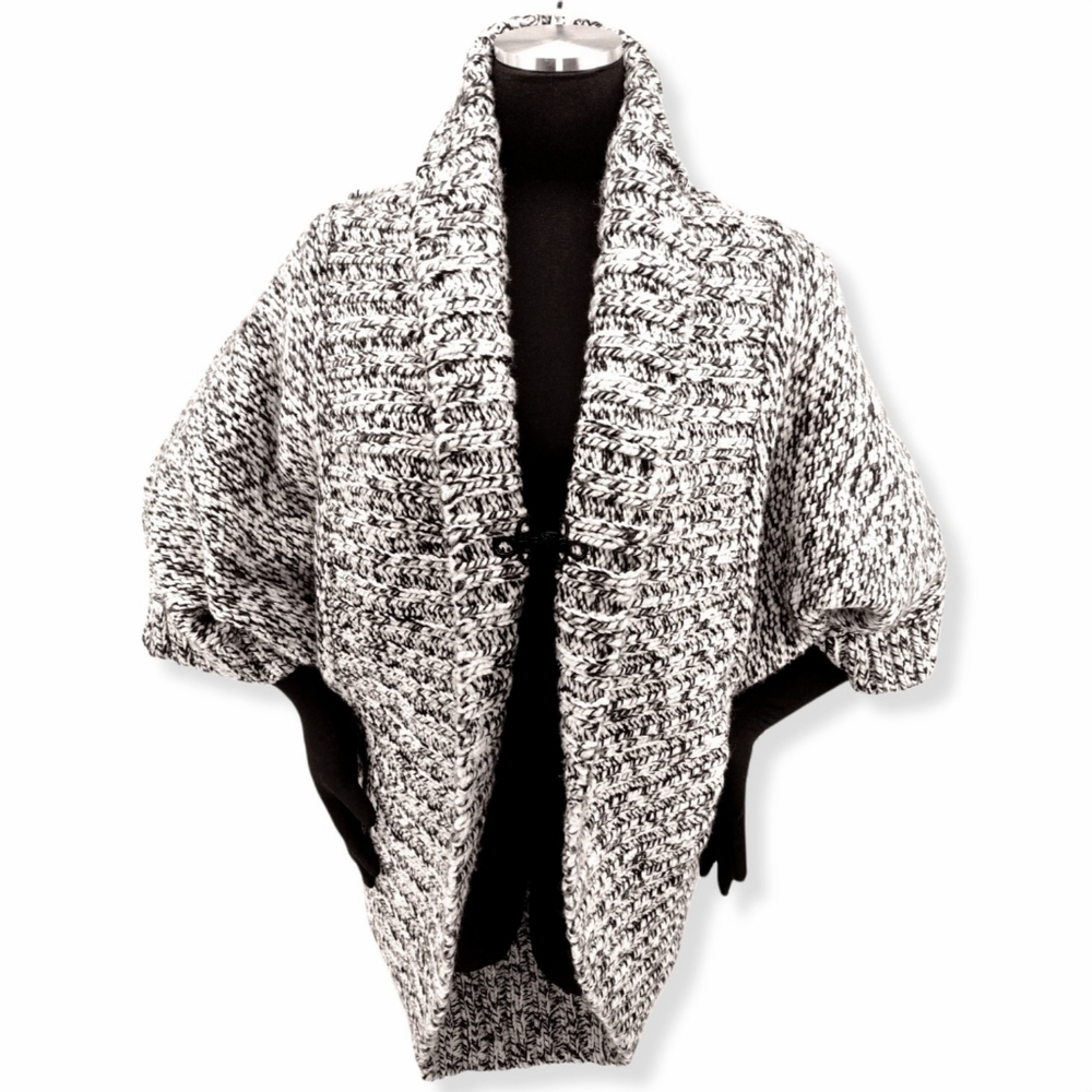 EXPRESS WOVEN DOLAN SLEEVE WARM SOPHISTICATED SWEATER w/ TOGGLE CLOSURE …